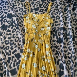 Yellow floral jumpsuit XX Small brand new A&F